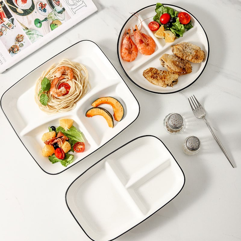 Porcelánová delená miska na porcie, nepravidelný tvar, mikrovlnná rúra, farba pod glazúrou, možnosť loga