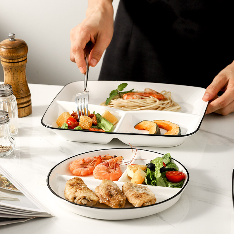 Porcelánová delená miska na porcie, nepravidelný tvar, mikrovlnná rúra, farba pod glazúrou, možnosť loga