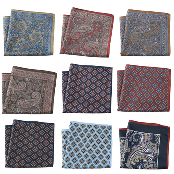 Kabatas lakatiņš Cashew Flower sērijā, ziedu raksts, poliestera-satīns, divpusēja drukāšana, vienslāņu oderējums, 76 gatavi modeļi