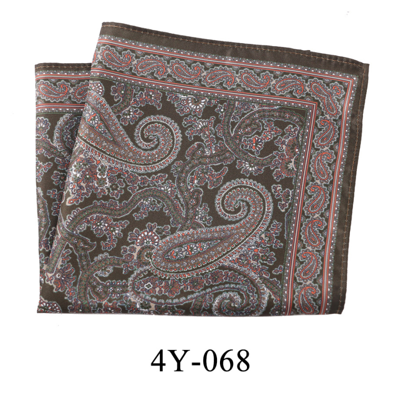 Kabatas lakatiņš Cashew Flower sērijā, ziedu raksts, poliestera-satīns, divpusēja drukāšana, vienslāņu oderējums, 76 gatavi modeļi