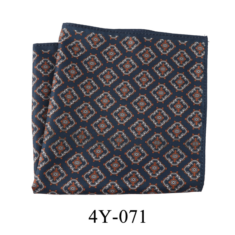 Kabatas lakatiņš Cashew Flower sērijā, ziedu raksts, poliestera-satīns, divpusēja drukāšana, vienslāņu oderējums, 76 gatavi modeļi