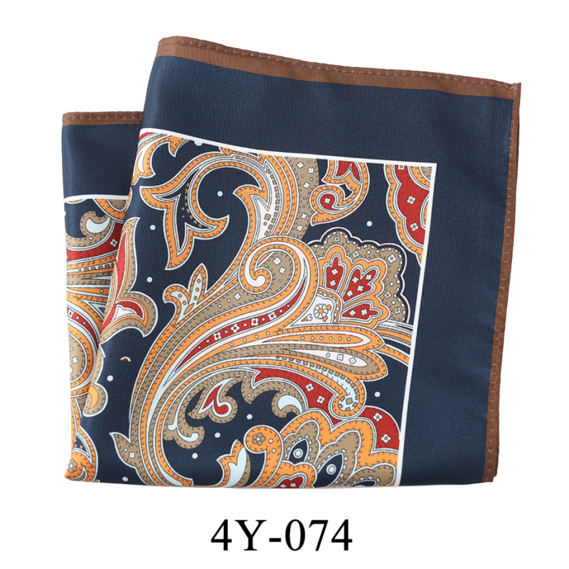 Kabatas lakatiņš Cashew Flower sērijā, ziedu raksts, poliestera-satīns, divpusēja drukāšana, vienslāņu oderējums, 76 gatavi modeļi