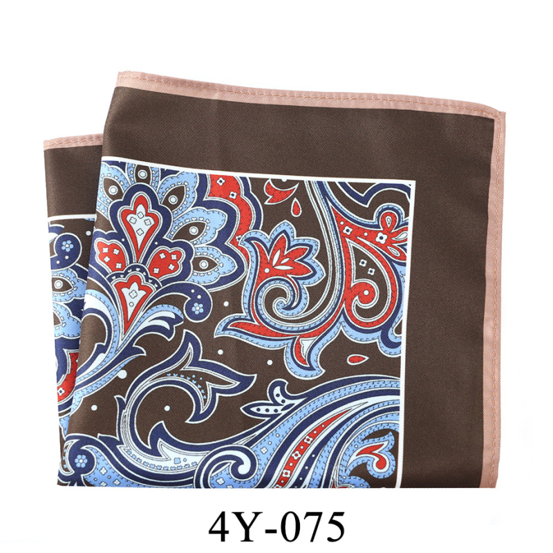 Kabatas lakatiņš Cashew Flower sērijā, ziedu raksts, poliestera-satīns, divpusēja drukāšana, vienslāņu oderējums, 76 gatavi modeļi