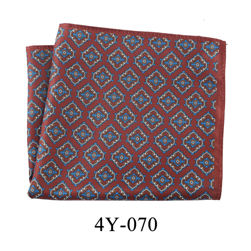 Kabatas lakatiņš Cashew Flower sērijā, ziedu raksts, poliestera-satīns, divpusēja drukāšana, vienslāņu oderējums, 76 gatavi modeļi