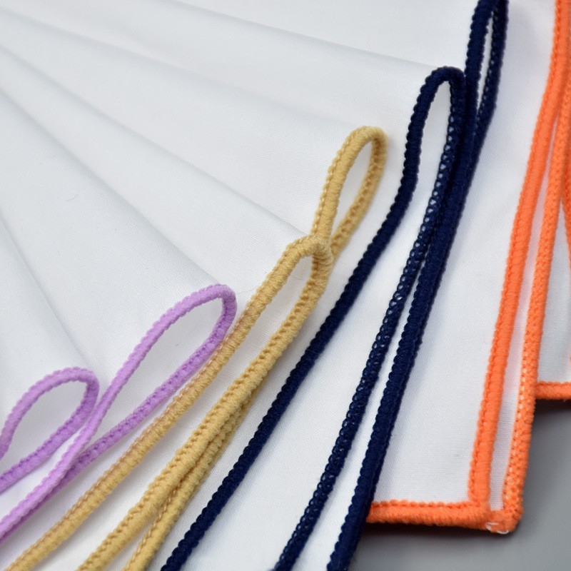 Kokvilnas kabatas lakatiņš uzvalkam, monohromatisks raksts, Jacquard audums, kokvilnas odere