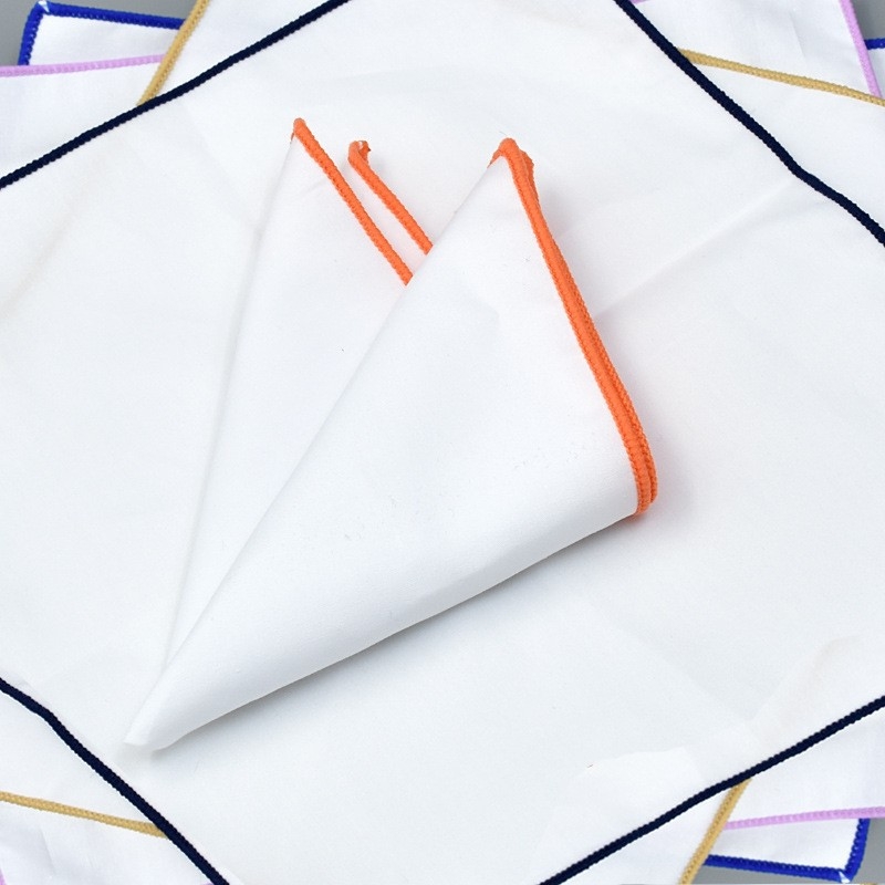 Kokvilnas kabatas lakatiņš uzvalkam, monohromatisks raksts, Jacquard audums, kokvilnas odere