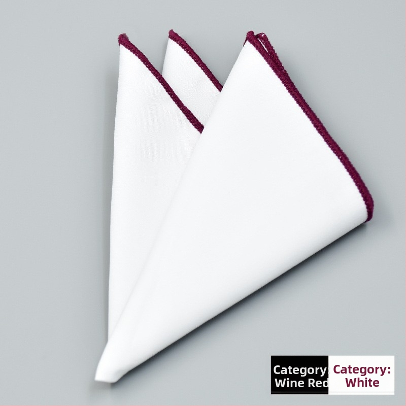 Pánska vrecková šatka do saka, bavlna, monochromatický vzor, Jacquard tkanina, bavlnená podšívka