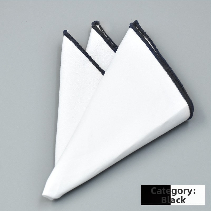 Kokvilnas kabatas lakatiņš uzvalkam, monohromatisks raksts, Jacquard audums, kokvilnas odere