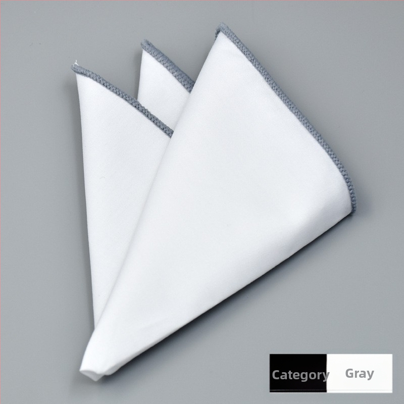 Kokvilnas kabatas lakatiņš uzvalkam, monohromatisks raksts, Jacquard audums, kokvilnas odere