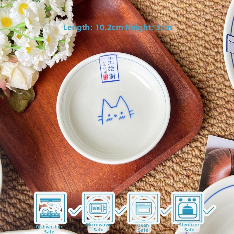 Keramický domáci tanier s tvarom mimozemšťana, karikatúrny vzor, roztomilý štýl, vhodný do mikrovlnky