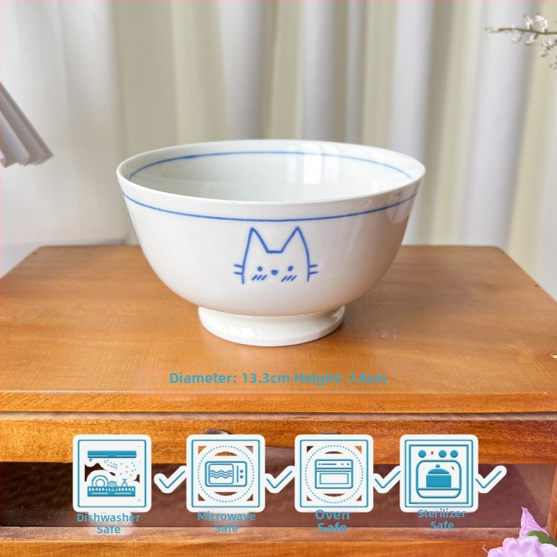 Keramický domáci tanier s tvarom mimozemšťana, karikatúrny vzor, roztomilý štýl, vhodný do mikrovlnky