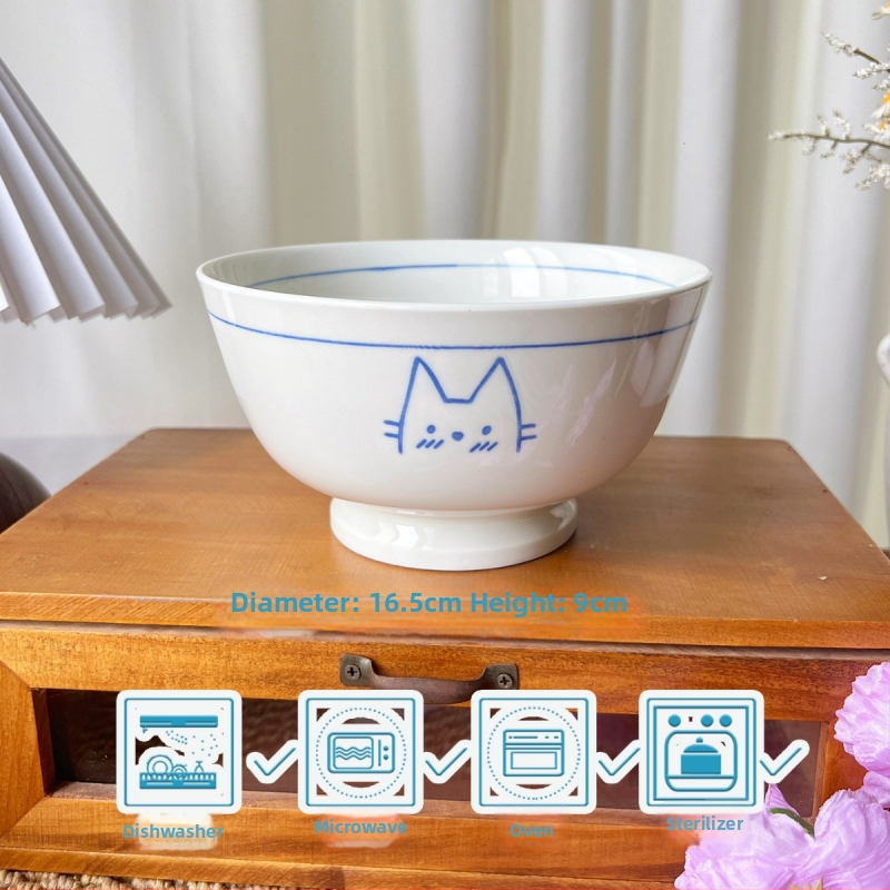 Keramický domáci tanier s tvarom mimozemšťana, karikatúrny vzor, roztomilý štýl, vhodný do mikrovlnky