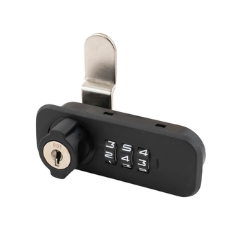 Încuietoare cu combinație pe cadran pentru dulapuri de dosare de birou, cu interblocare în trei, tip numeric, model 666061-11, material: aliaj de zinc + ABS