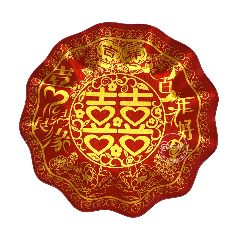 Nerezový okrúhly disk na svadbu, jednoliaty vzor, moderný minimalistický štýl, potlačené logo