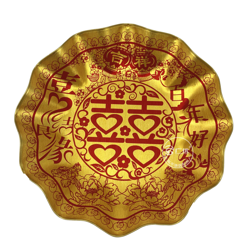 Nerezový okrúhly disk na svadbu, jednoliaty vzor, moderný minimalistický štýl, potlačené logo