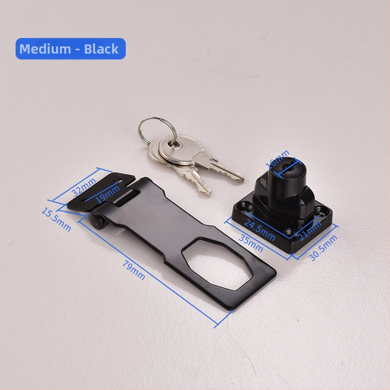 Mechanický zámok na zásuvky a skrinky — materiál: plast a zinková zliatina; model: No punching drawer lock; značka: Ouli; štýl: moderný a minimalistický
