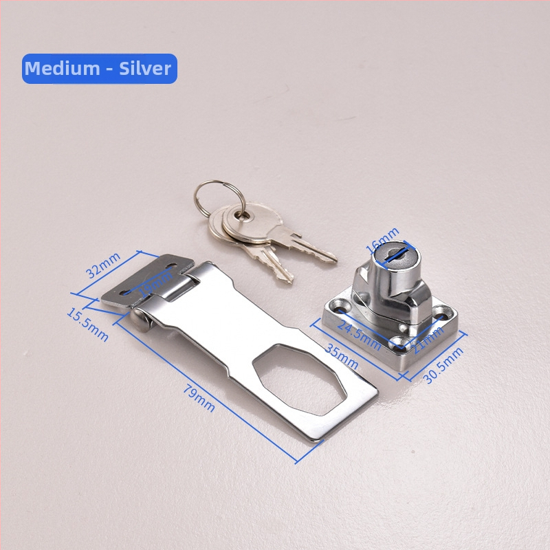 Mechanický zámok na zásuvky a skrinky — materiál: plast a zinková zliatina; model: No punching drawer lock; značka: Ouli; štýl: moderný a minimalistický