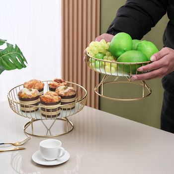 Farfurie din sticlă în stil Nordic Light Luxury – coș pentru fructe, suport desert, platou pentru gustări la ceaiul de după-amiază
