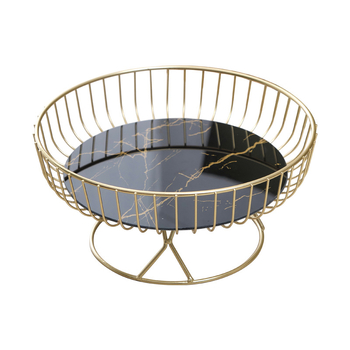 Farfurie din sticlă în stil Nordic Light Luxury – coș pentru fructe, suport desert, platou pentru gustări la ceaiul de după-amiază