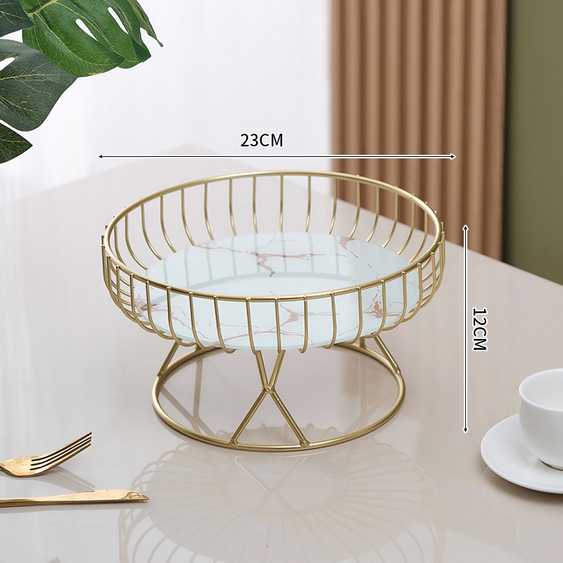 Farfurie din sticlă în stil Nordic Light Luxury – coș pentru fructe, suport desert, platou pentru gustări la ceaiul de după-amiază