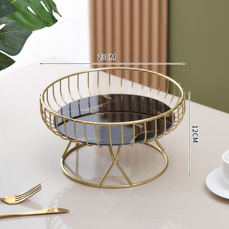 Farfurie din sticlă în stil Nordic Light Luxury – coș pentru fructe, suport desert, platou pentru gustări la ceaiul de după-amiază