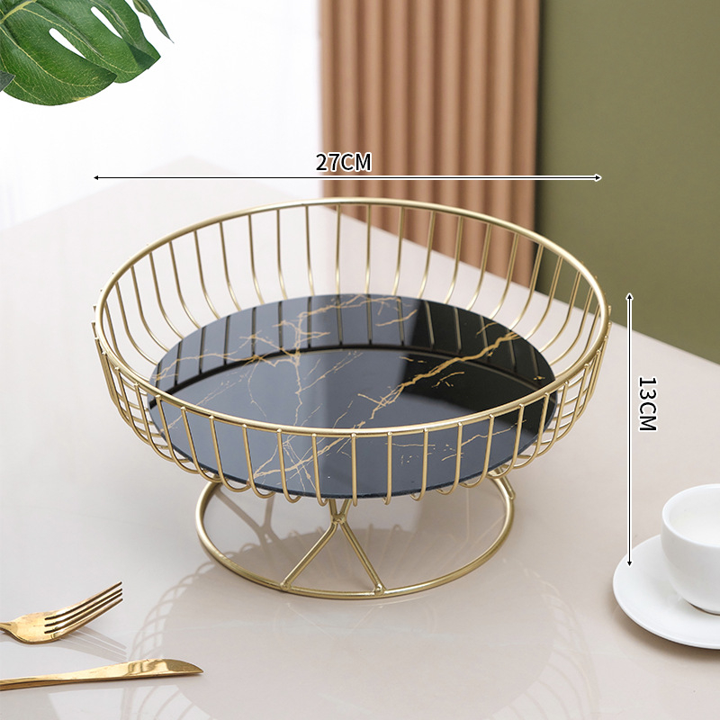 Farfurie din sticlă în stil Nordic Light Luxury – coș pentru fructe, suport desert, platou pentru gustări la ceaiul de după-amiază