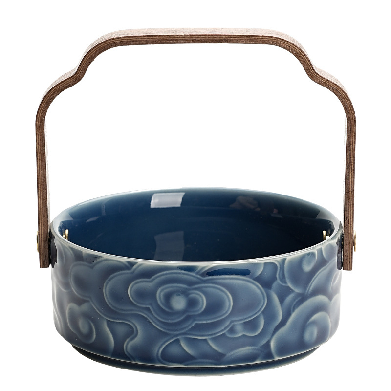 Porcelánový košík na ovocie — minimalistický, ľahký luxus a retro štýl (Materiál: Porcelán; Kategória: košík na ovocie; Značka: Ten thousand collar; Spustenie: leto 2021)