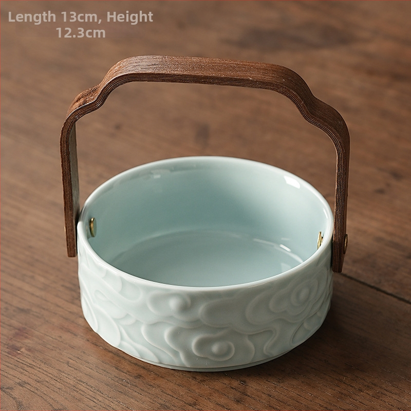 Porcelánový košík na ovocie — minimalistický, ľahký luxus a retro štýl (Materiál: Porcelán; Kategória: košík na ovocie; Značka: Ten thousand collar; Spustenie: leto 2021)