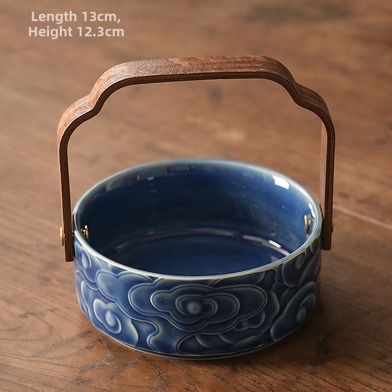 Porcelánový košík na ovocie — minimalistický, ľahký luxus a retro štýl (Materiál: Porcelán; Kategória: košík na ovocie; Značka: Ten thousand collar; Spustenie: leto 2021)