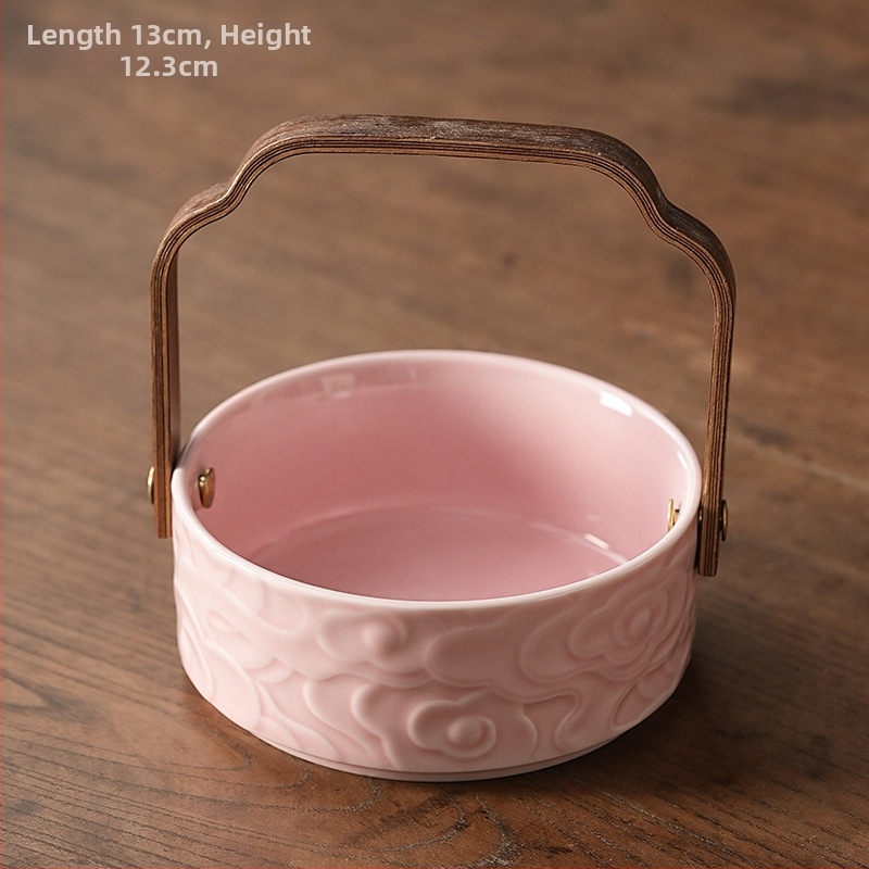 Porcelánový košík na ovocie — minimalistický, ľahký luxus a retro štýl (Materiál: Porcelán; Kategória: košík na ovocie; Značka: Ten thousand collar; Spustenie: leto 2021)