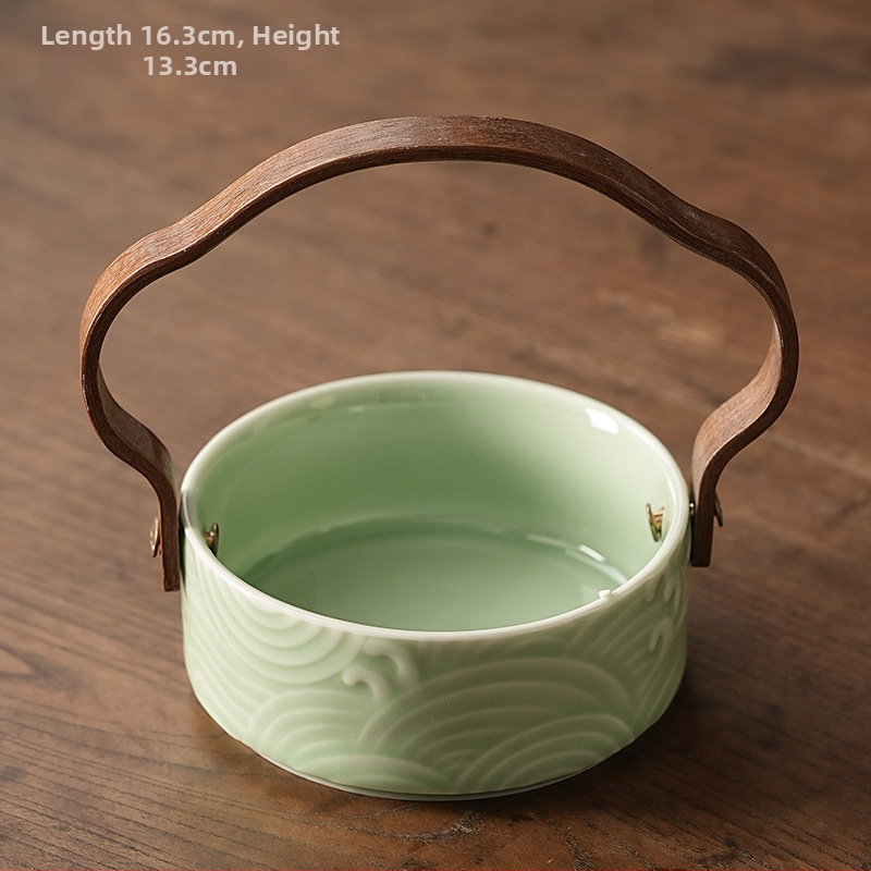 Porcelánový košík na ovocie — minimalistický, ľahký luxus a retro štýl (Materiál: Porcelán; Kategória: košík na ovocie; Značka: Ten thousand collar; Spustenie: leto 2021)