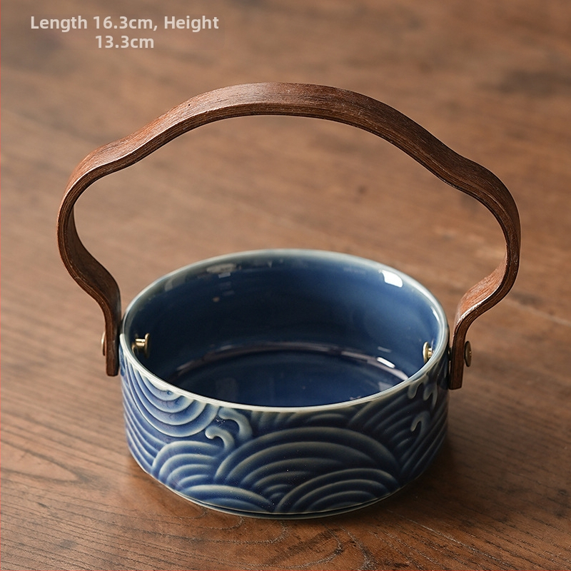 Porcelánový košík na ovocie — minimalistický, ľahký luxus a retro štýl (Materiál: Porcelán; Kategória: košík na ovocie; Značka: Ten thousand collar; Spustenie: leto 2021)