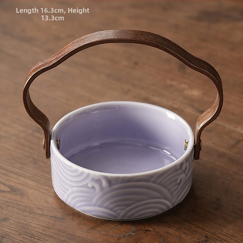 Porcelánový košík na ovocie — minimalistický, ľahký luxus a retro štýl (Materiál: Porcelán; Kategória: košík na ovocie; Značka: Ten thousand collar; Spustenie: leto 2021)