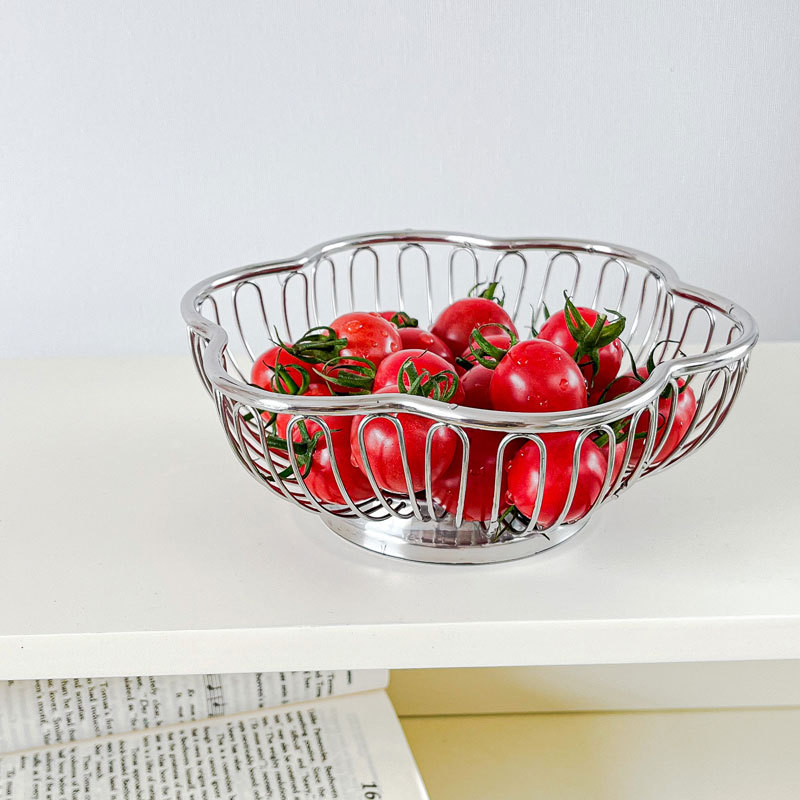Kôš na ovocie z nerezovej ocele, dutý dizajn, ľahký luxusný štýl, jednoduchý štýl, značka shuyancai