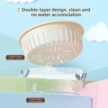 Koš na ovocie s drenážou, dvojvrstvový dizajn, veľký objem, PP+PET materiál, viacúčelový do kuchyne