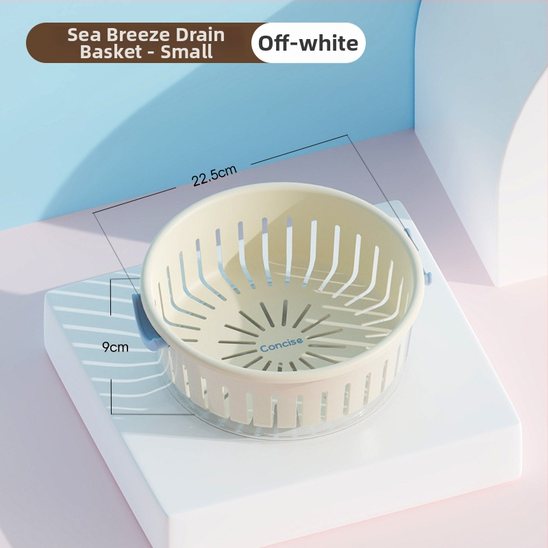 Koš na ovocie s drenážou, dvojvrstvový dizajn, veľký objem, PP+PET materiál, viacúčelový do kuchyne