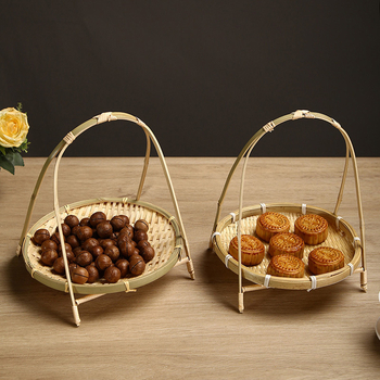 Felie de fructe din bambus, realizată manual, raft de expunere cu mai multe niveluri, Autonomy, stil Light Luxury Retro, Primăvara 2023