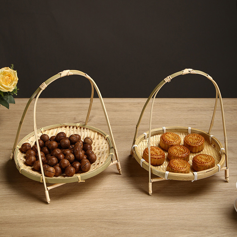 Felie de fructe din bambus, realizată manual, raft de expunere cu mai multe niveluri, Autonomy, stil Light Luxury Retro, Primăvara 2023