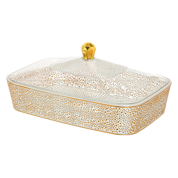 Farfurie de fructe pentru living și măsuță de cafea, material plastic, stil luxos ușor retro, brand Fresh and plentiful, lansare august 2025