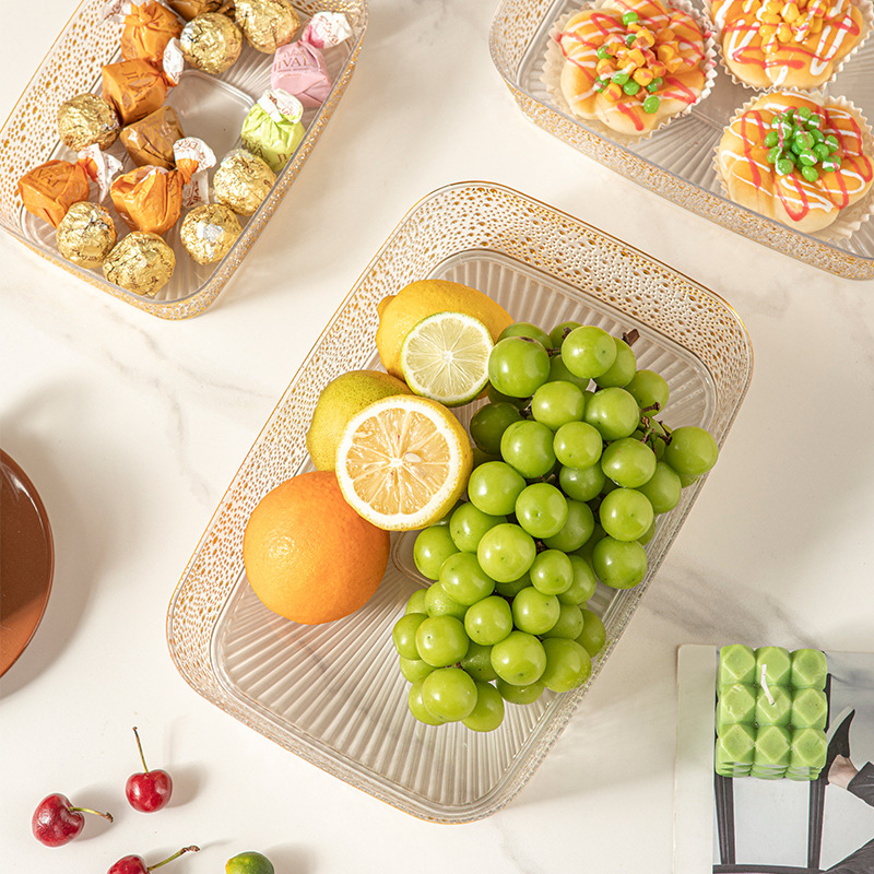 Farfurie de fructe pentru living și măsuță de cafea, material plastic, stil luxos ușor retro, brand Fresh and plentiful, lansare august 2025