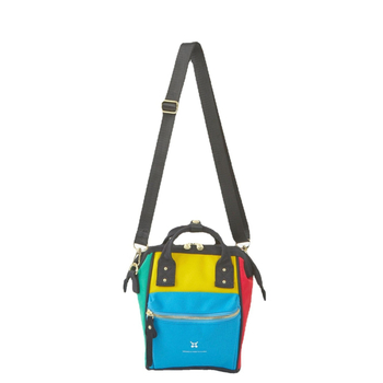 Geantă mini crossbody (pânză Oxford; formă pătrată verticală; fermoar; buzunar pentru ID în interior; Sun Earth&U)