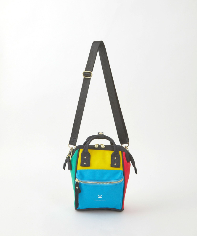 Geantă mini crossbody (pânză Oxford; formă pătrată verticală; fermoar; buzunar pentru ID în interior; Sun Earth&U)