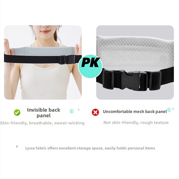 Sport derék táska – Uniszex, Nylon, Vízálló, Ultra könnyű, Kültéri sportokhoz