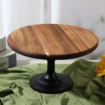 Tavă înaltă din lemn pentru fructe și deserturi – suport de expunere minimalist, Yixuan, lansare vară 2021