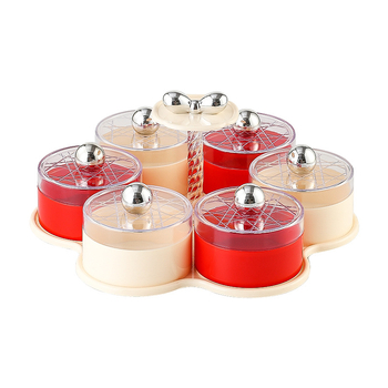 Farfurie rotativă pentru fructe cu casetă de depozitare din plastic — Lux ușor, Kessner