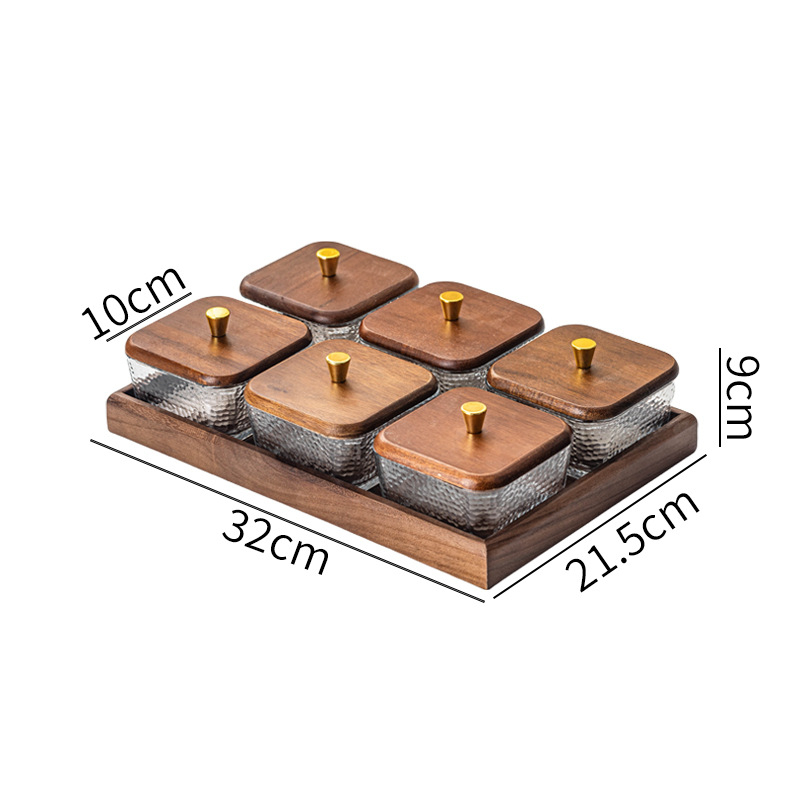 Sklenený ovocný tanier Orange River, nový čínsky štýl, leto 2024