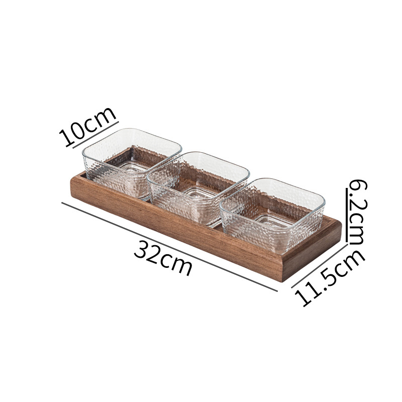 Sklenený ovocný tanier Orange River, nový čínsky štýl, leto 2024