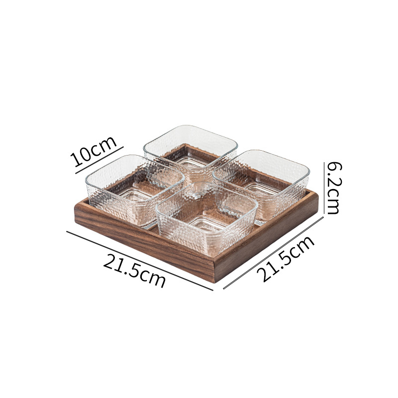 Sklenený ovocný tanier Orange River, nový čínsky štýl, leto 2024