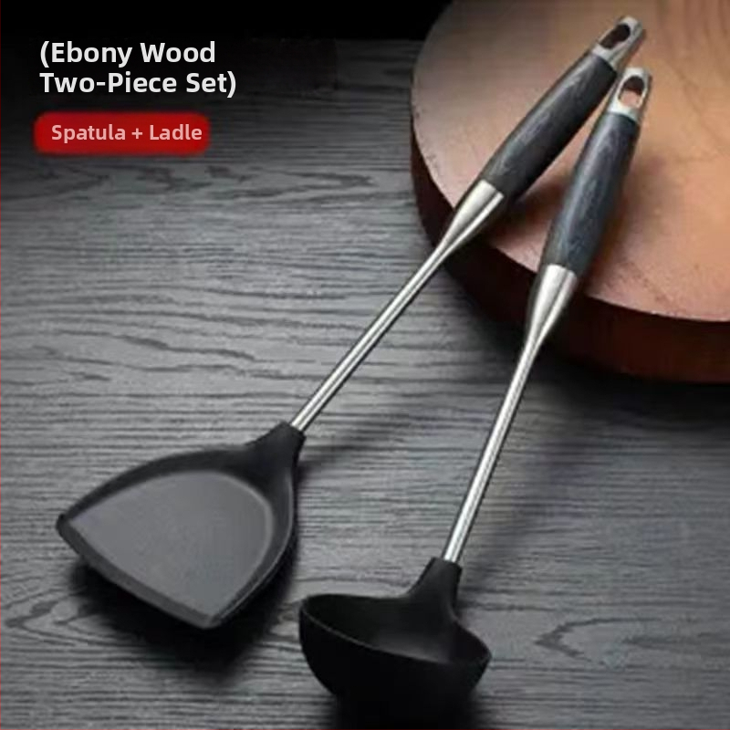 Set silikónových kuchynských špachtiel s nerezovou rukoväťou | potravinársky silikón, nepriľnavé, odolné voči vysokým teplotám, protišmykové