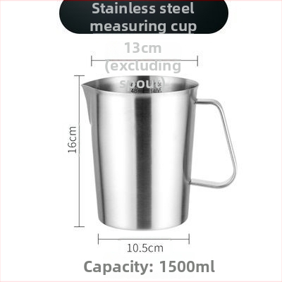 Huisheng 304 rozsdamentes acél mérőcsésze skálával – konyhai sütéshez mérőedény és kanál